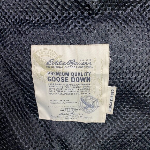 Eddie Bauer Premium Goose Down Parka Jacket Mens XXL Faux Fur Collar Weatheredge - Picture 7 of 13